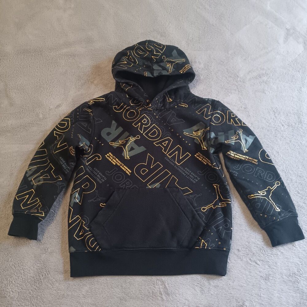 Jordan kids Holiday shine Air Allover print pullover hoodie Boys 5-6T